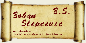 Boban Slepčević vizit kartica